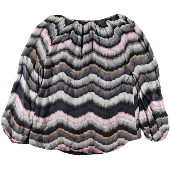 Diane Von Furstenberg Multicolor Silk Blouse Size 4 - Picture 8 of 10